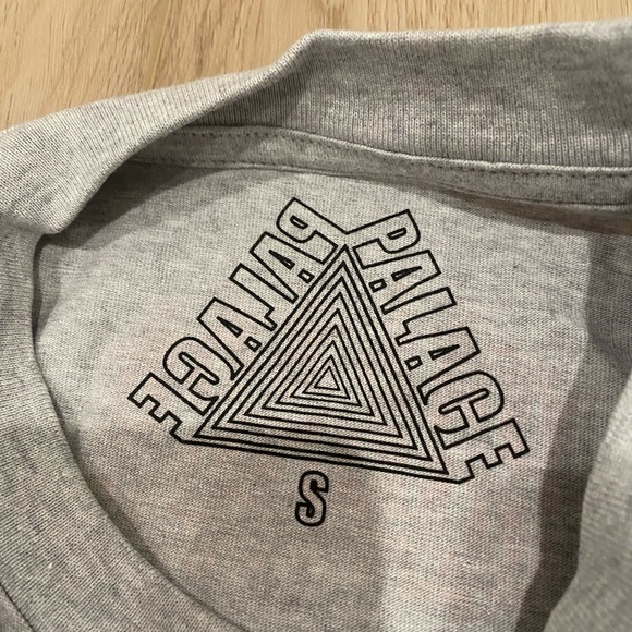 PALACE RAVEDIGGER LONGSLEEVE Shirt Gray Grey Marl Orange Flame Men’s Size Small - Picture 5 of 7